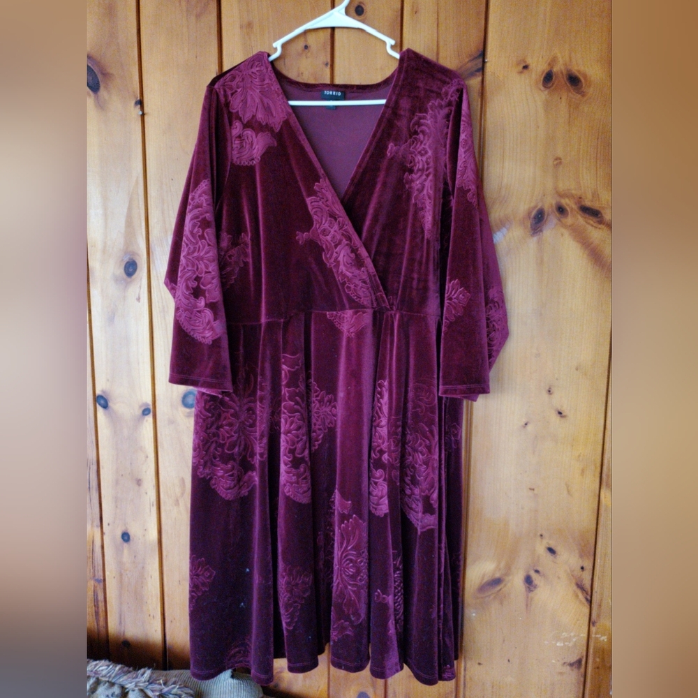 Burgundy Velvet Torrid Dress